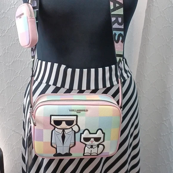 Karl Lagerfeld Blush Combo Camera Bag NWT - Picture 5 of 10